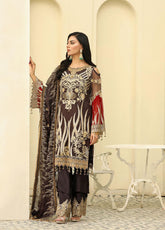 Areesha Embroidered Chiffon Unstitched 3 Piece Suit - 08